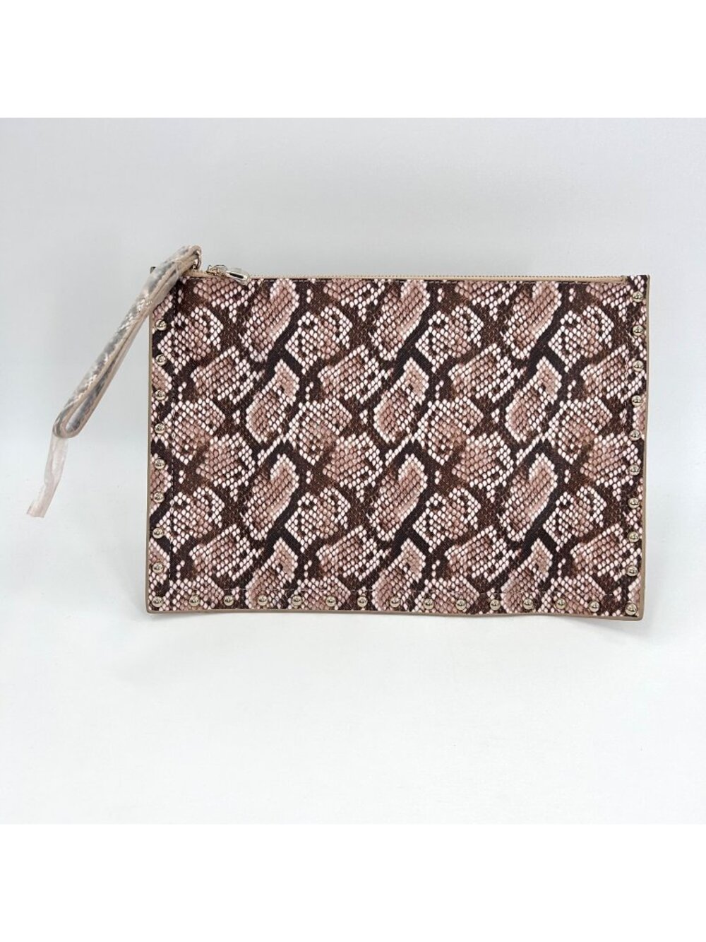 WHBM SNAKE PRINT STUD LARGE CLUTCH WRISTLET PURSE! - Picture 1 of 7